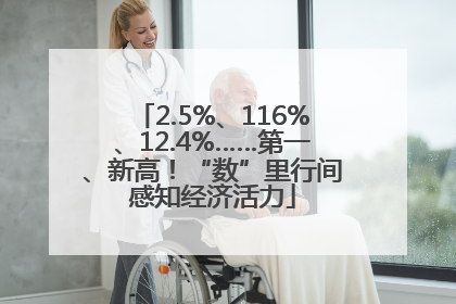 2.5%、116%、12.4%……第一、新高！“数”里行间感知经济活力