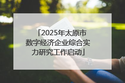 2025年太原市数字经济企业综合实力研究工作启动