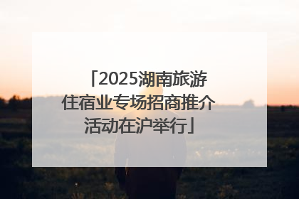 2025湖南旅游住宿业专场招商推介活动在沪举行