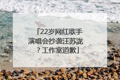 22岁网红歌手演唱会抄袭汪苏泷？工作室道歉