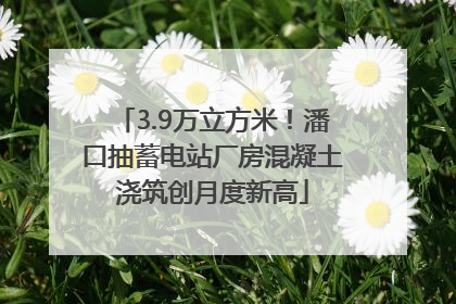 3.9万立方米！潘口抽蓄电站厂房混凝土浇筑创月度新高